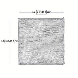 Chiffon de nettoyage en microfibre double couche avec fil argenté, réutilisable pour la cuisine, lot de 10, tendance - Product Image 5