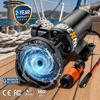 Pompe à eaux usées marine à montage sec pour toilettes, 12V, 12 GPM, avec vanne de rinçage NPT 3/4 pouce, pour cabine de yacht, avec tuyau de relevage de 10 pieds