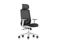 Chaise de bureau ergonomique en maille à dossier haut avec appui-tête réglable pour le travail à domicile