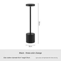 Lámpara de Mesa LED Moderna Recargable, Estilo Retro, para Comedor, Ambiente de Restaurante, Puesto al Aire Libre, Uso Doméstico