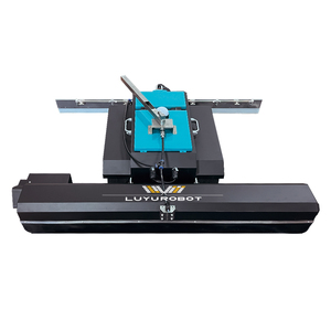 LUYU Panel solar <span class=keywords><strong>Limpieza</strong></span> <span class=keywords><strong>Cepillo</strong></span> giratorio Cuadrado Robot de doble cabeza Pista de control remoto Placa de hierro galvanizado Verde - Product Image 2