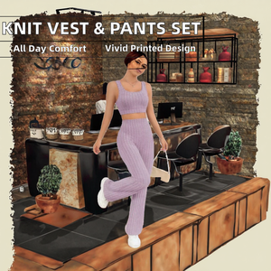 Ensemble 2 pièces pour femmes, haut court décontracté et pantalon large, ensemble de mode estival pour se détendre - Product Image 2