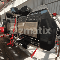 Remorque à plateau bas hydraulique personnalisable Ozmatix avec treuil de 2,5 tonnes/12 000 lb, double essieu, certifiée CE, 6640x2540 mm
