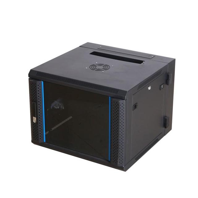 19 Inch Black Glass Door 4U 6U 9U Wall Mounted Network Cabinet IT Data Servers Rack Equipment OEM
