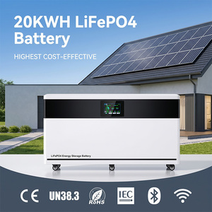Batterie LiFePO4 sur pied personnalisée 51,2 V 400 Ah 20 kWh avec roues pour système de stockage d'énergie solaire hors réseau et sauvegarde domestique - Product Image 2