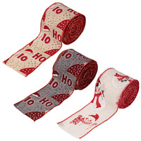Rollo de cinta de arpillera impresa con borde de alambre de 5 yardas, venta al por mayor de fábrica, para envolver regalos de boda y cumpleaños, decoración artesanal DIY, logotipo personalizado