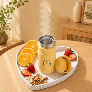 Thermos de poche mignon en forme d'ours de 360 ml, en acier inoxydable 304, mini bouteille d'eau isolée sous vide, tasse à café portable pour filles - Product Image 6
