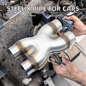 Tuyau de raccordement universel pour silencieux d'échappement en acier inoxydable de haute qualité de 2,50 pouces pour voitures BMW Audi VW <span class=keywords><strong>Abarth</strong></span> 1,5 mm - Product Image 2