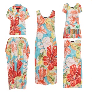 OEM Strandkleidung Eleganter Bedruckter Maxi-Kaftan Kimono Lässige Lange Strand-Überwürfe Hawaiianische Kleider für Frauen - Product Image 2