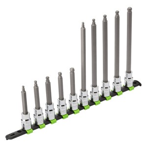 150H S10B Socket Bit <b>Set</b> 10 Piece Metric Hex <b>Driver</b> Auto Repair Tool Kit - Product Image 1
