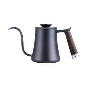 Cafetera de Espresso de 600ml con Asa de Madera Maciza, Acero Inoxidable 304, Boquilla Larga, Diseño de Cuello de Cisne, Filtro de Goteo, Olla Colgante - Product Image 5