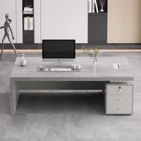 Combinación de escritorio Boss y Treasurer con escritorio de computadora individual Diseño simple y moderno de hierro de lujo para oficina en casa