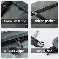Bolsa de Aseo Plegable para Viaje, Organizador de Artículos de Aseo con Múltiples Compartimentos y Bolsa Desmontable con Cierre para Viajes de Negocios y Vacaciones