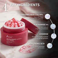 Crème Hydratante Visage en Capsules Rouges TXA en Gros, Niacinamide, Acide Tranexamique, Éclaircissante, Hydratante, Végane, Biologique