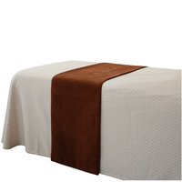Chemins de lit personnalisés bruns pour lit facial Ensemble de literie personnalisé Écharpe de lit