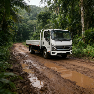 Nouveau camion de fret léger de 5 tonnes, 4x2, cabine simple et demi, conduite à gauche, sièges en une seule rangée, caméra arrière, moteur diesel, Chine - Product Image 4