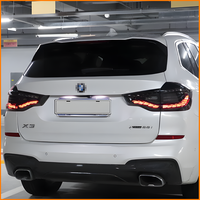 Pour BMW X3 G01 G08 2018 à 2021 : Ensemble de feux arrière à effet écaille de dragon, version noire, vente en gros, noir et rouge