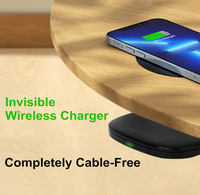 Chargeur sans fil invisible 10W à chargement rapide sous table, longue portée 40mm, pour meubles intelligents - Meilleures ventes