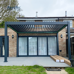 AlunoTec Sun Room copre Patio <span class=keywords><strong>Gazebo</strong></span> Pergola solare struttura del giardino con recinzione a doghe - Product Image 2