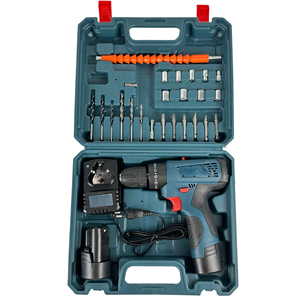 Tournevis 12V personnalisable Conception compacte Projets de bricolage à la maison 24 pièces accessoires Outils électriques au lithium-ion Perceuse à percussion sans fil - Product Image 6