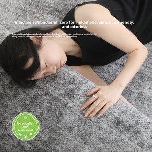 Tapis gris en velours persan pour salon, nouvelle collection 2025, tapis de sol de luxe haut de gamme pour chambre à coucher, lavable, effaçable, imperméable - Product Image 3