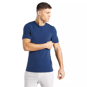 Camisetas de manga corta de algodón de los hombres de cuello en O de hombre T camisas barato - Product Image 5