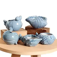 Pot Bunga Keramik Kulit Kerang Laut, Pot Penanam Bunga Porselen untuk Dekorasi Rumah