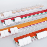 Supports de Mahjong en Acrylique Transparent de Luxe de 20 Pouces avec Poussoir Magnétique Festonné pour Tuiles de Mahjong - Vente en Gros