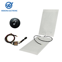 Cuscino Riscaldante Elettronico per Sedile Auto 12V in Plastica con Interruttore di Regolazione Temperatura a 5/7 Livelli LED Certificato IP54