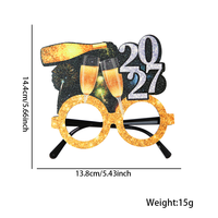 Lunettes en plastique Nouvel An 2027 à succès, accessoires de photomaton attrayants pour la célébration du Nouvel An
