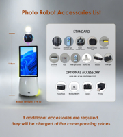 Romans Eddie Robot Roamer : Cabine Photo Robotisée avec Fonction d'Impression Instantanée pour Mariages, Fêtes, Célébrations et Projets de Location