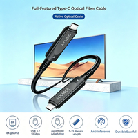 Câble Fibre Optique USB 3.2 Doonjiey, Double Embout Type-C, Entièrement Complète, Blindé, PVC, Vidéo 8K60Hz, Haute Définition, pour Caméra et Ordinateur