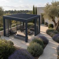 MEXIN Serre de jardin en verre, véranda en aluminium, structure modulaire préfabriquée pour jardin, patio, terrasse, cour, projet hôtelier