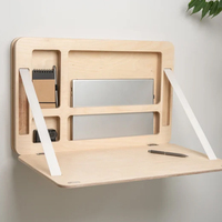 Bureau flottant personnalisable à fixation murale, meuble en bois artisanal, bureaux informatiques CenturyArt OEM