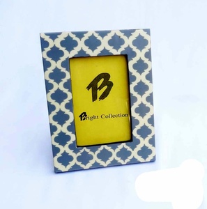 กรอบรูปสลักสี่เหลี่ยมลายนูนพิมพ์ตารางผนังสีดำกรอบรูปราคาถูกกรอบไม้ - Product Image 5