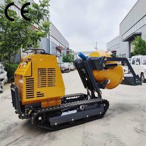 Mini máquina mezcladora de hormigón de gasolina de 300L, mezcladora de cemento de carga automática, mezcladora de hormigón volquete sobre orugas - Product Image 1