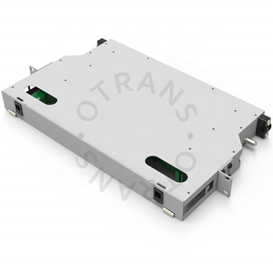 Hộp phân phối <span class=keywords><strong>s</strong></span>ợi otf otrans 19 inch 1U với cổng 12/24 Tích hợp khay nóng chảy để phun tĩnh điện bề mặt FTTH - Product Image 1