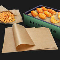 Papier sulfurisé en silicone pour four, absorbant l'huile, résistant à la graisse, de qualité alimentaire, antiadhésif, pour friteuse à air, grillades, barbecue, recyclable, 40g/m²
