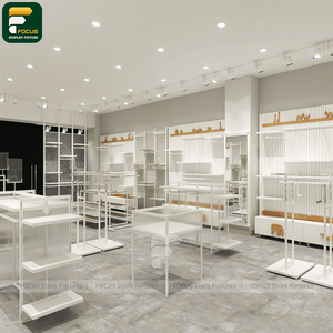 Mueble de Exhibición de Ropa para Tienda de Moda Premium, Panel de Pared, Mostrador de Caja, Espejo para Boutique - Product Image 5