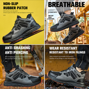 Giày bảo hộ mùa đông nhẹ, thoáng khí, kiểu dáng thấp, đế thép, chất liệu vải bố, lót lông, dành cho nam nữ, sản xuất năm 2025. - Product Image 3