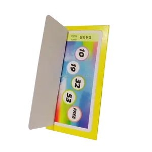 Digital Colour ful Gewinnspiel Ticket Print Bingo Pullt abs One Window Pull Tab Lotterie tickets