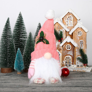 Nuovo modello di bambola di natale con incandescente cappello lavorato a maglia creativo cartone animato foresta uomo ornamento per festosa decorazione di natale gnomo - Product Image 4