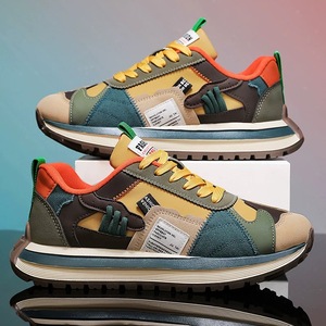 Color Sport Shoes High Top Lace-Up <b>Running</b> Shoes All Seasons Anti-Slippery Cotton Fashion Trend Summer Winter Spring Autumn - Product Image 3