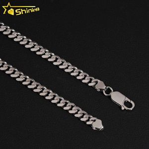 Hot Sale Design <strong>Solid</strong> <strong>Silver</strong> 5mm Cuban Chain Rhodium Plated 925 Sterling <strong>Silver</strong> Plain Miami Cuban Link Chain Hip Hop <strong>Necklace</strong> - Product Image 5