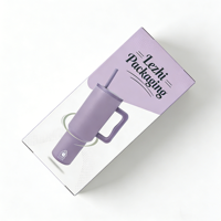 Boîte d'emballage en papier pour tasse thermique avec impression de logo personnalisé, boîte d'emballage pour gobelet, boîte d'emballage pour gourde de sport