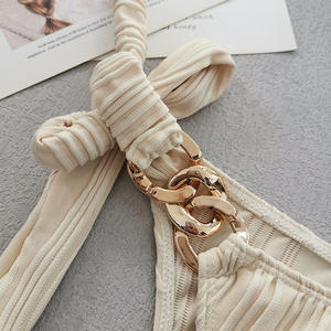 Conjunto de Bikini de Dos Piezas con Estampado Animal y Cadena, de Secado Rápido, Estilo Brasileño para Mujer - Product Image 2