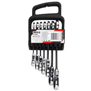 Jeu de clés à double usage Yato, 6 pièces, métriques, en acier CrV, clés à cliquet à embout ouvert, YT-16965 - Product Image 2