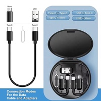 Kit de câble de données USB C multifonction 6 en 1, adaptateur de charge rapide 60W, kit de câble de charge pour téléphone, type C Android pour iPhone