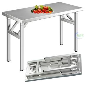 Mesa de Trabajo Comercial Resistente, Moderna, Plegable, de Acero Inoxidable, para Interiores/Exteriores, Comedor, Autocaravanas - Product Image 1