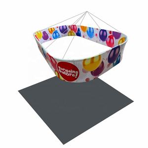 Espositore Pubblicitario per Fiere ed Eventi, Struttura in Alluminio Quadrata, Banner Stampato in Tessuto, Display Personalizzato a Colori - Product Image 1